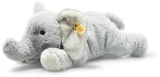 Zachte Olifant Knuffel voor Kinderen - 28 cm, Lichtgrijs, Wasbaar en Knuffelig Pluchen Dier