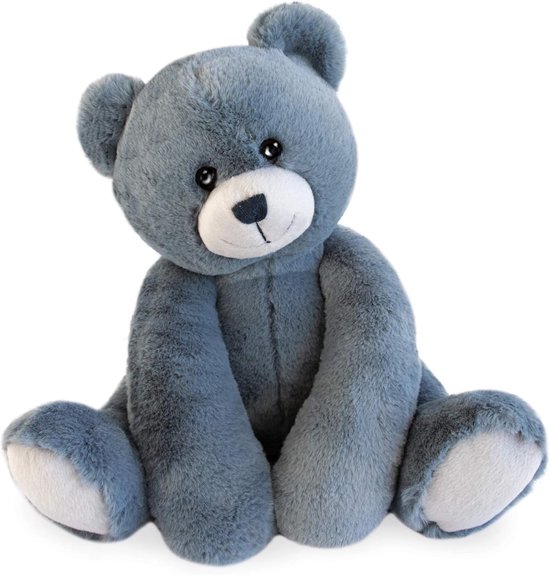 Zachte Pluche Beer Jeans Blauw 35 cm - Tijdloos Knuffeldier