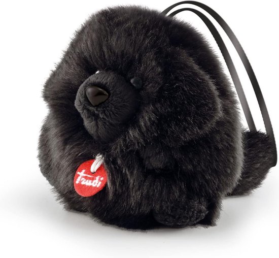 Zachte Pluche Charms Hond Knuffeldier met Satijn Lint, XXS Maat, Wasbaar en Duurzaam, Perfect voor Kinderen