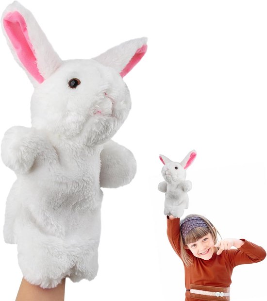 Zachte Pluche Handpop Konijn voor Kinderen - Stimuleert Creativiteit