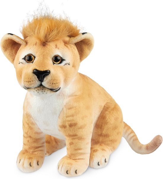 Zachte Pluche Leeuw Knuffel - 30 cm Zittend Dierenknuffel voor Kinderen en Baby's