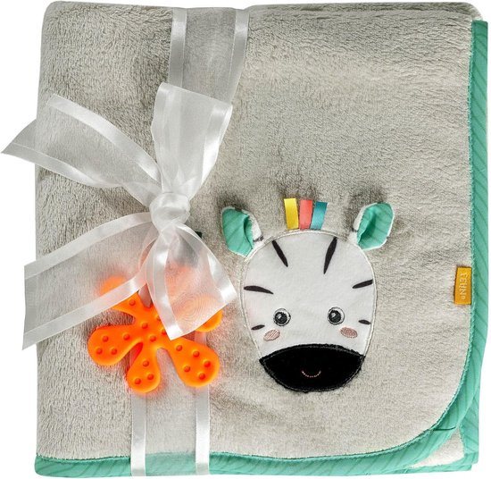 Zachte pluchen knuffeldeken met zebra-afbeelding - multifunctionele babydeken voor thuis en onderweg - ideaal als sjaal, kruipmat of knuffel voor baby's vanaf 0 maanden