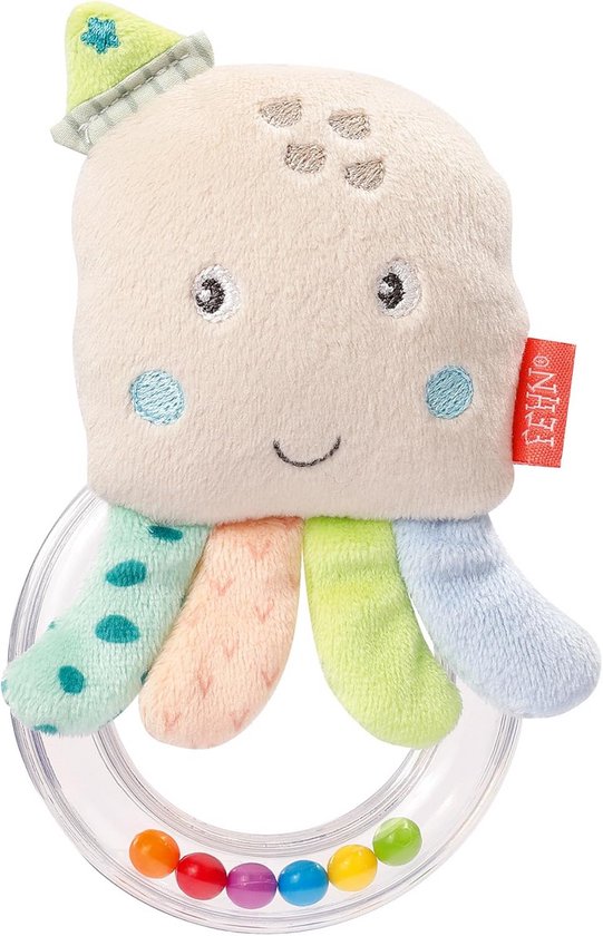 Zachte Rammelaar Octopus met Knettereffect voor Baby's en Dreumesen van Merkloos