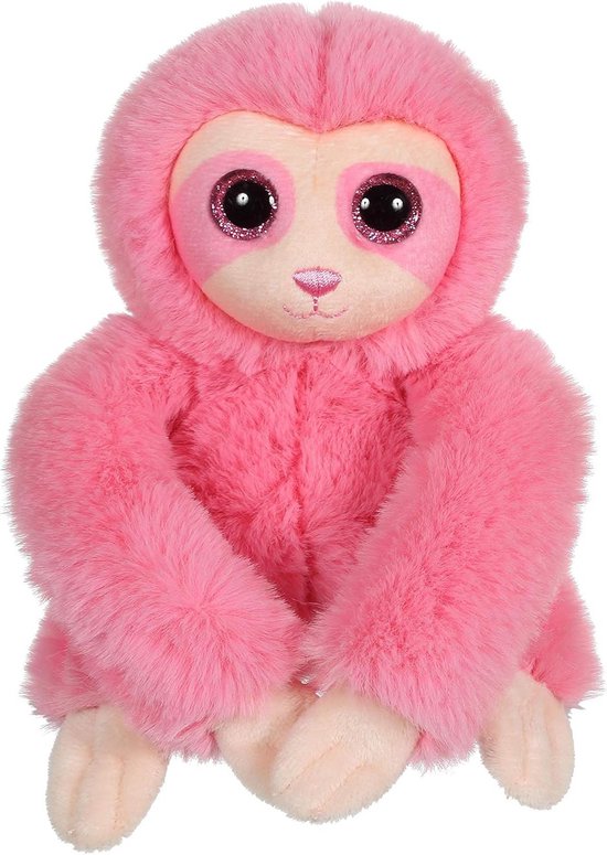 Zachte Roze Pluchen Luiaard Knuffel 16 cm