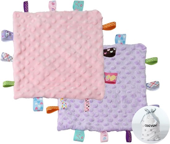 Zachte Sensorische Liefdesdeken met Taggies voor Baby's en Meisjes van Merkloos
