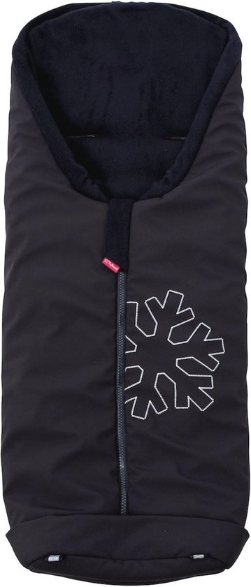 Zachte Softshell Wintervoetenzak voor Kinderwagen en Buggy - Zwart