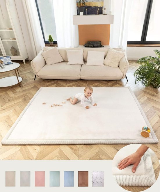 Zachte Speelmat 200x150x2,5cm – Antislip Kindertapijt met Traagschuim voor Veilig Spelen van Merkloos