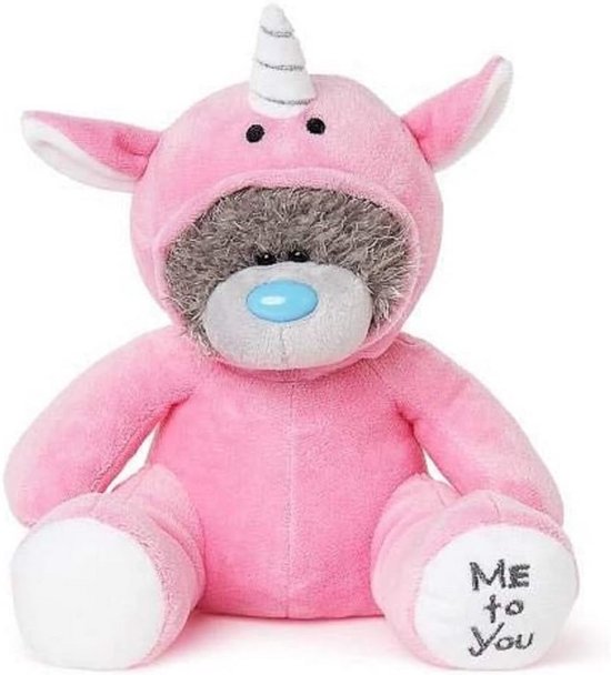 Zachte Tatty Teddy in roze eenhoorn onesie