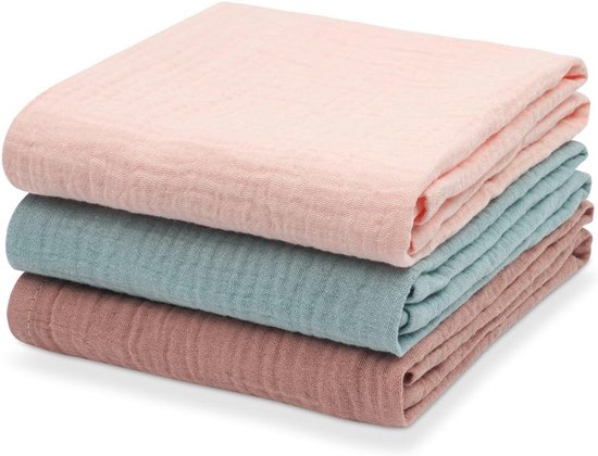 Zachte Wasbare Organische Katoenen Baby Handdoek en Doekjes - 90 x 100 cm Groen van Merkloos