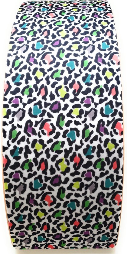 ZaciaToys Balance Board Luipaard multi - Vilt - Kinder Balansbord - Houten balanstrainer Kinderbord - Balanceboard - Jong en Oud - Tijdloos - Duurzaam - Yoga - Fullbody –Workout - Evenwicht van ZaciaToys