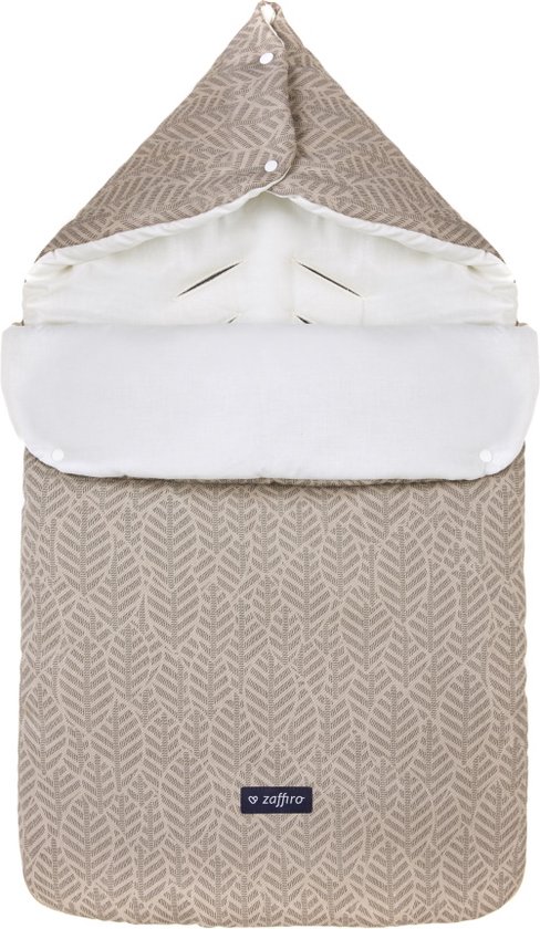 Zaffiro Beige Leaves Basic 5-in-1 Voetenzak van Merkloos