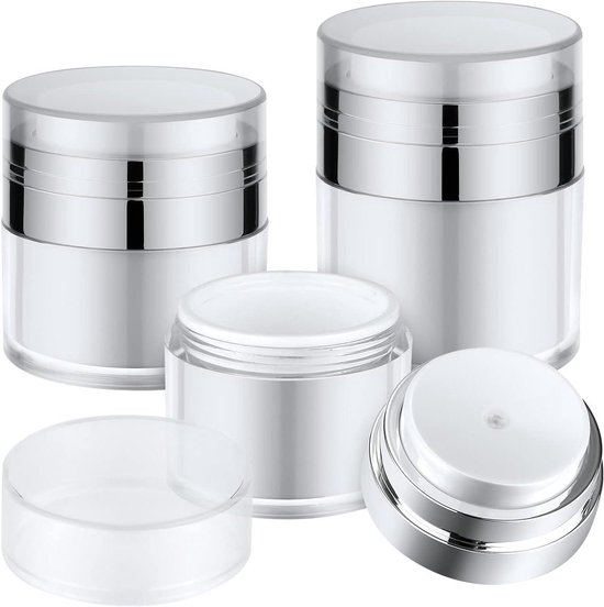 Zalfpotje Vacuümfles 3 stuks - Draagbare Cosmetische Vacuümpot voor Crème - Reisset voor Thuis en Onderweg met Lotion Dispenser