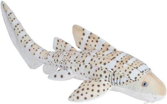 Zebrahai Knuffel - Pluche Dier - Kinderkamer Decoratie - Gemaakt van Gerecyclede Flessen - 66 cm - Zebrahaai van Merkloos
