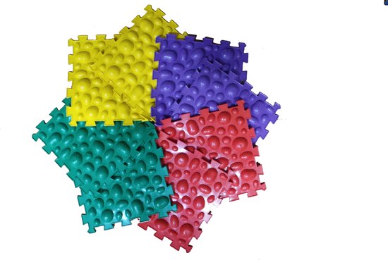 Zeekiezels, orthopuzzle, orthopedische massage en ontwikkelings speelmatten voor baby kinderen, vloerkleed, sensorische en balans  stapstenen van Orthopuzzle