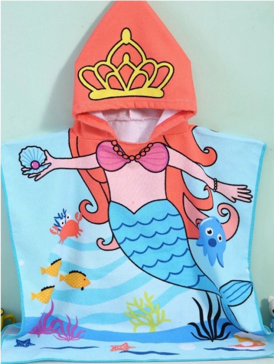 Zeemeermin Badcape - Beach Kindercape - Kinderponcho van ArickaJane
