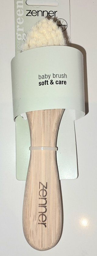 Zenner green baby brush - haarborstel soft & care - babyhaartjes