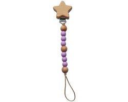 Zibbi Little Star Speenkoord Blush Purple – Luxe Siliconen Speenclip – BPA Vrij