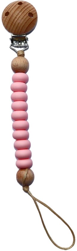 Zibbi Nordic Speenkoord Baby Pink – Luxe Siliconen Speenclip – BPA Vrij
