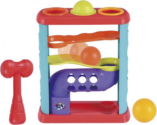 Zig Zag Hamerbank met Ballen - Babyspeelgoed - Tachan - Ballenbaan met Hamer - Vanaf 18 Maanden van Tachan