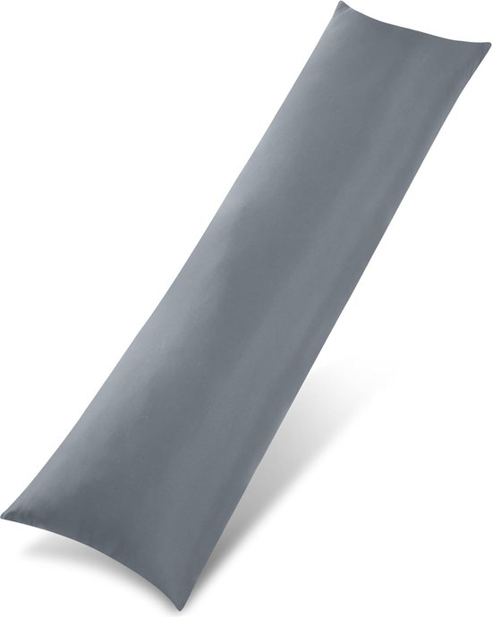 Zijslaapkussen, 40 x 145 cm, full-body kussen, lang zwangerschapskussen ter ondersteuning van het moederschap, lichaamskussen voor zijslapers (grijs) van $