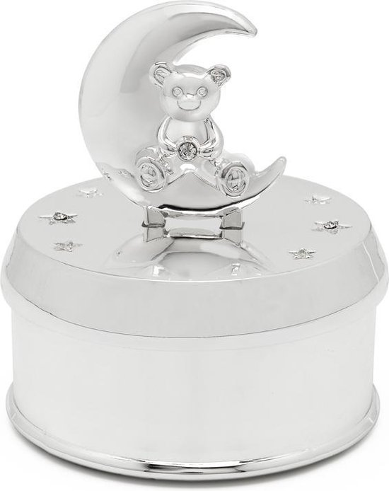 Zilverstad beer met maan met NAAMGRAVURE van Zilverstad