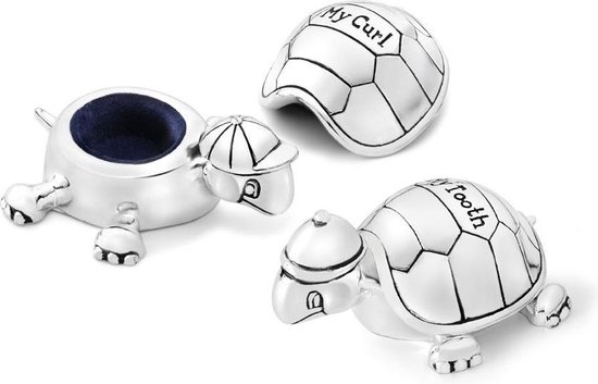 Zilverstad - Tandendoosje & haarlokdoosje Schildpad van Zilverstad