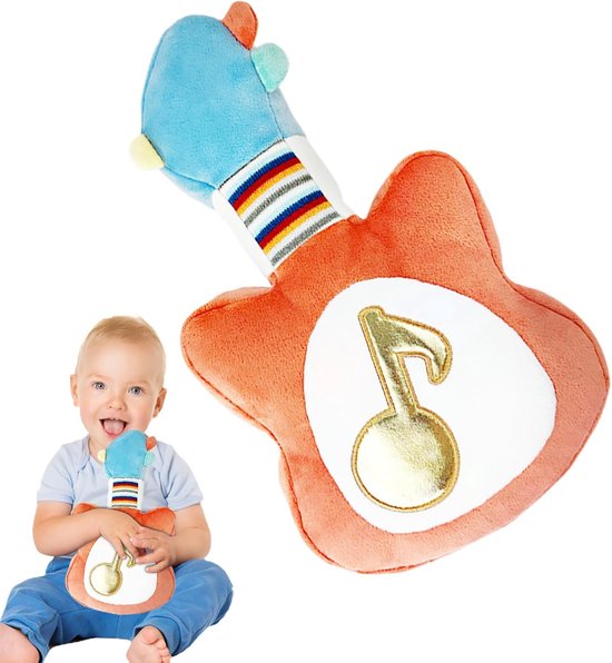Zingende Knuffel - Interactief Speelgoed - Baby Muziek - 16 Liedjes - 35 cm - Gitaar van Merkloos