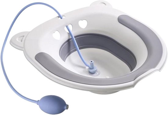 Zitbad Set - Bidet Toilet - Postpartum Verzorging - Inklapbaar Ontwerp - 35.56 x 38.1 cm - Grijs
