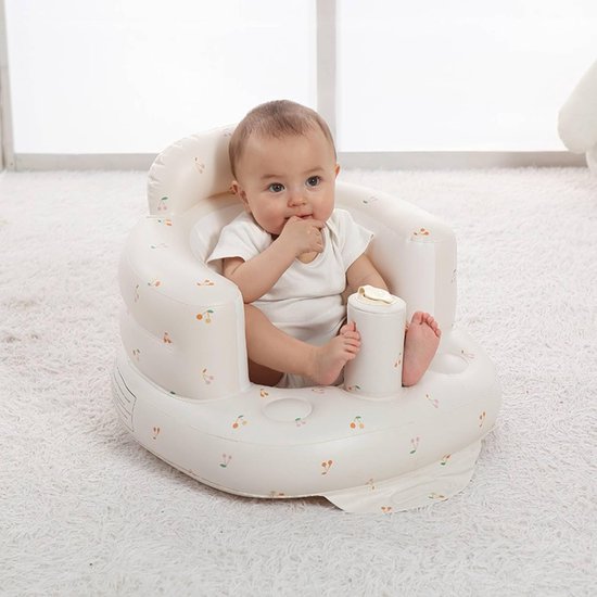 Zitbank voor baby's en peuters - Opblaasbare vloerzit Badkamerstoel en opvouwbaar peuterzitje Kinderzitje Geschikt voor zitten vanaf 3 maanden