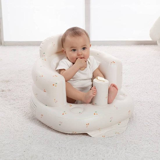 Zitbank voor baby's en peuters - Opblaasbare vloerzit Badkamerstoel en opvouwbaar peuterzitje Kinderzitje Geschikt voor zitten vanaf 3 maanden