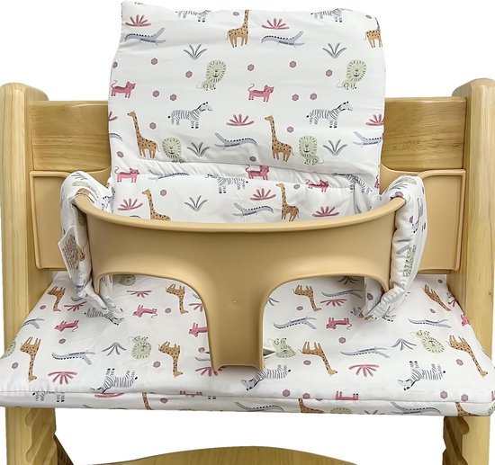 Zitkussen voor Tripp Trapp Kinderstoel: Antislip Kussen Set van Biologisch Katoen, Machinewasbaar, Eenvoudige Bevestiging, Comfortabel en Duurzaam Kussen voor Baby's