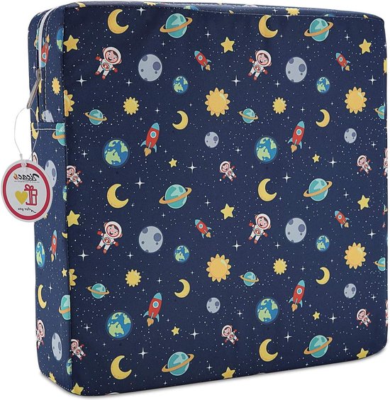 Zitverhoging baby draagbaar zitkussen design voor kinderen - sterrenblauw - comfortabel en handig van A3 Baby & Kids