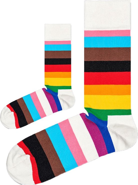 Zo Vader Zo Zoon/Dochter matching sokken Happy Stripes - Maat: Vader 41 - 46 - Kind 0 - 12 maanden van Happy Socks