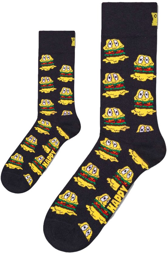 Zo Vader Zo Zoon/Dochter matching sokken Smelly Burger | 41 - 46 / 0-12 maanden | hamburger van Merkloos