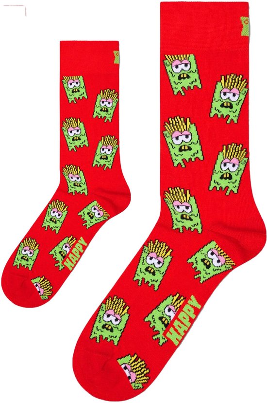 Zo Vader Zo Zoon/Dochter matching sokken Smelly Fries | 41 - 46 / 12-24 maanden | frietjes van Merkloos