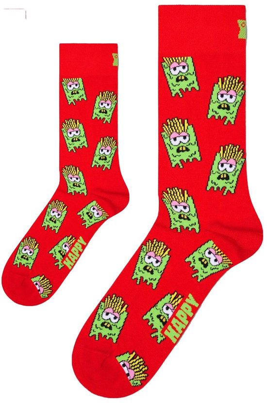 Zo Vader Zo Zoon/Dochter matching sokken Smelly Fries - 41 - 46 / 2-3 jaar - frietjes