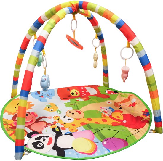 Zoem - Baby Speelkleed Giraf – Baby Gym met Speelboog, Rammelaars & Spiegel
