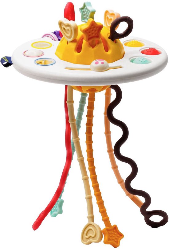 ZoeZo Design - Baby Speelgoed - Montessori Speelgoed - Kinderen - Speelgoed - Baby's - Ufo Speelgoed - Kraamcadeau - Educatief - 3 Tot 24 Maanden - Reisspeelgoed - Ontwikkeling - Fijne Motoriek - Sensorisch Speelgoed - Peuters van ZoeZo Design