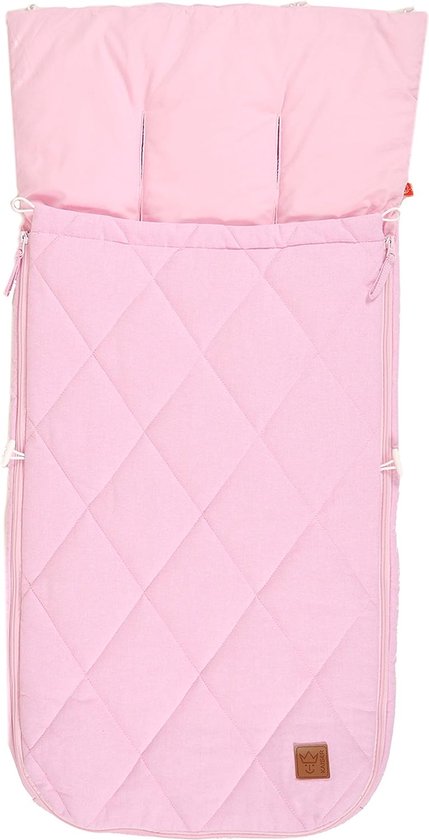 Zomer kinderwagen voetenzak Nikko, roze melange van Deryan