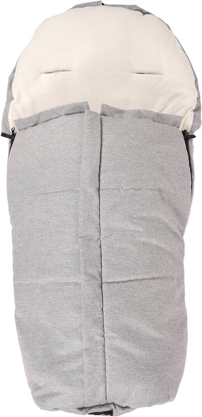 Zomervoetenzak Vario - Kinderwagen zak - Baby comfort - Hoofdeinde verstelbaar - 100 x 48 cm - Lichtgrijs gemêleerd