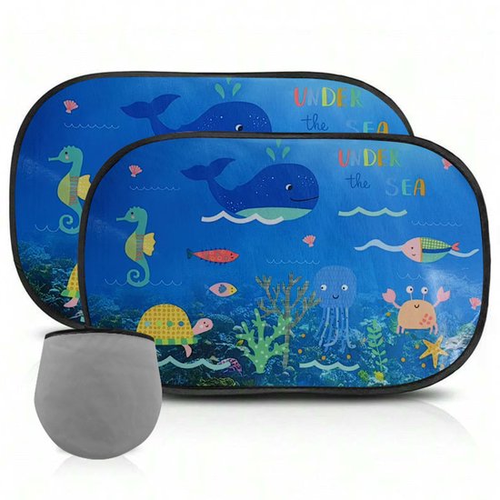 Zonnekleppen voor in de auto voor kinderen/baby's – Uniek zonwerend effect – biedt bescherming zonder het licht volledig te blokkeren – eenvoudig te installeren – elektrostatische filmadsorptie – 2 stuks – afmeting 51 x 31 cm –E van Merkloos