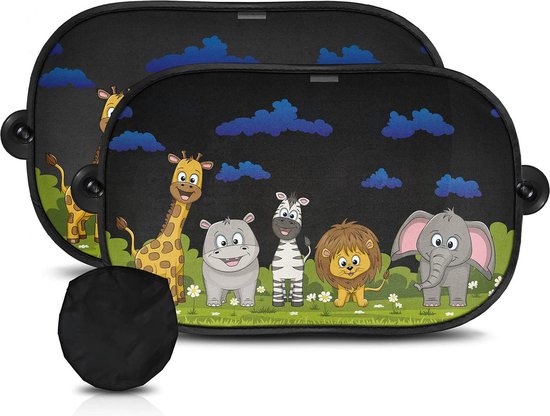 Zonnescherm Auto Baby - Kind - UV Protectie - Zonwering auto zijruit - Zonwering raam - Zonnescherm auto zijruit - Zonnescherm auto Kind - Auto zonnescherm baby van Merkloos