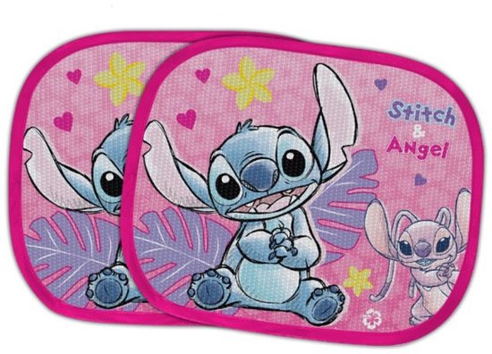 Zonnescherm Auto Baby & Kinderen Disney Lilo and Stitch Angel (2 stuks) van Merkloos