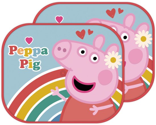 Zonnescherm Auto Baby & Kinderen Peppa Pig (2 stuks) van Merkloos