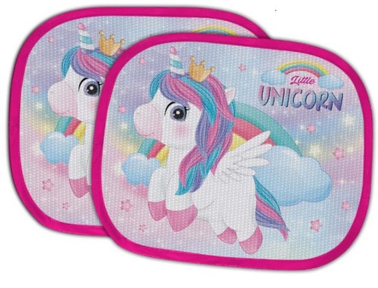 Zonnescherm Auto Baby & Kinderen Unicorn (2 stuks)