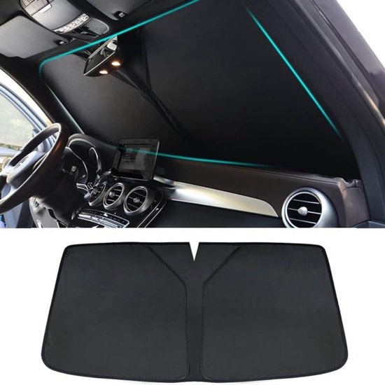 Zonnescherm Auto-Houd het voertuig koel-140x80CM-Zonnescherm voor SUV / kleine auto's / sedans van Merkloos