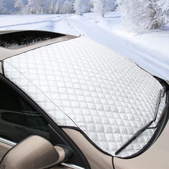 Zonnescherm auto-zonwering auto-auto-zonneschermen-car windscreen sun shade-voorruitzonwering en vorstbescherming - auto sneeuw voorruitzonwering - stofdichte zonnescherm all-weather ochtend tijdbesparing - 95x145cm van Merkloos