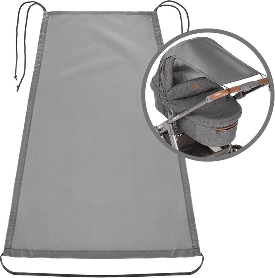 Zonnescherm kinderwagen universeel - Zonnedoek buggy - Bambino grijs van Bambino