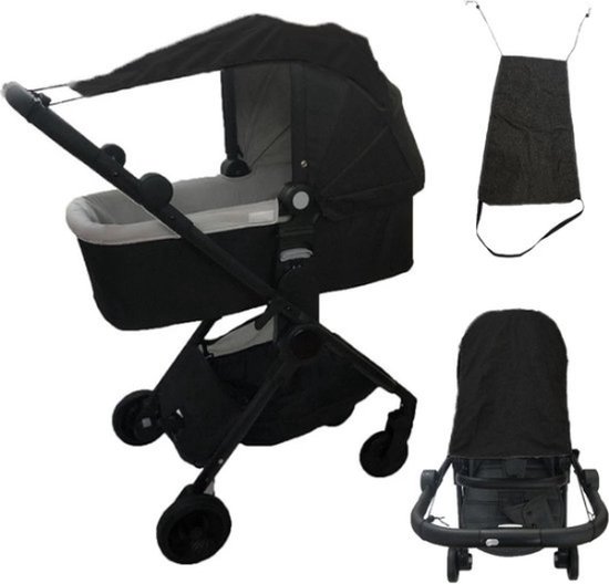 Zonnescherm Kinderwagen - Verstelbaar - Waterdicht - Eenvoudig te bevestigen - Zonnedoek van Merkloos