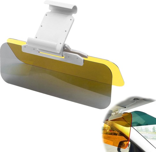 Zonnescherm Op Zonneklep - 2 in 1 Dag en Nacht - Zonneklep Verlenger - Zonneklep Auto - dag en nacht rijden - zonwering met instelknop - anti-uv-dimbaar van $